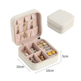 Leather Travel Jewelry Organizer Box – Compact Pocket-Sized Design