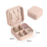 Leather Travel Jewelry Organizer Box – Compact Pocket-Sized Design