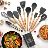 12 Pcs Silicone Cooking Kitchen Utensil Set