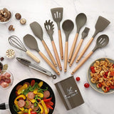 12 Pcs Silicone Cooking Kitchen Utensil Set