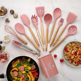 12 Pcs Silicone Cooking Kitchen Utensil Set