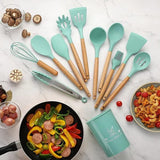 12 Pcs Silicone Cooking Kitchen Utensil Set