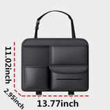 Premium Multifunction Car Seat Organizer - PU Leather Side & Back Storage with Seat Protector for Enhanced Car Organization