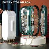 Foldable Screen Jewelry Organizer with Mirror – Compact Jewelry Storage Box