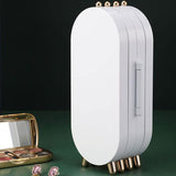 Foldable Screen Jewelry Organizer with Mirror – Compact Jewelry Storage Box