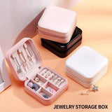 Leather Travel Jewelry Organizer Box – Compact Pocket-Sized Design